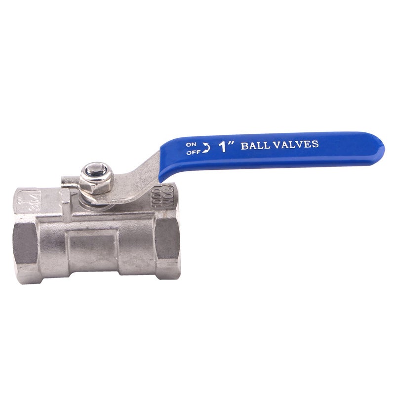 DERNORD Stainless Steel Ball Valve 1PC Type 1 Inch NPT Standard Port for Water, Oil, and Gas (Pack of 2) - Image 2